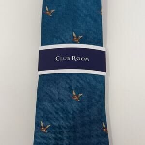 Club Room Men's Reaser Bird Tie - Teal - New with tags